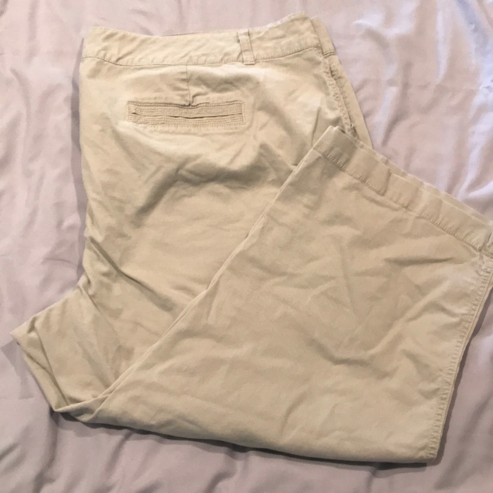 B2G1 free $5 items Maurice’s khaki cropped pants.